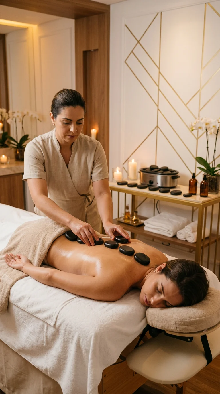 Massagem com Pedras Quentes